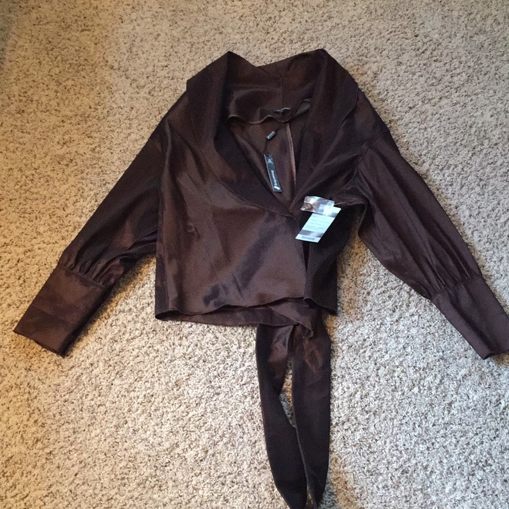 Samuel Dong brown blazer jacket size L